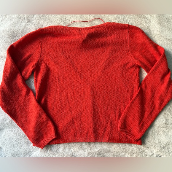 NWT Free People Free-est Ameena Cardigan Sweater Fiesta Red Size M - Picture 4 of 9